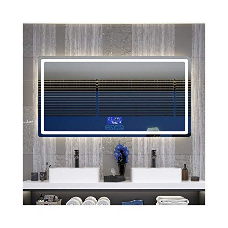 Espejo de baño, Inteligente, Espejo De Maquillaje Led Iluminado Redondo