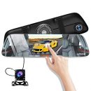 Cámara de Coche 5.5 Pulgadas IPS Pantalla Táctil FHD 1080P,Espejo Retrovisor con Cámara de Retroceso