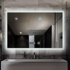 espejo de baño LED Iluminado, Espejo Inteligente de Pared, indicador de Tiempo