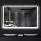 Espejo inteligente pantalla táctil led baño espejo colgante de pared baño baño luz de niebla